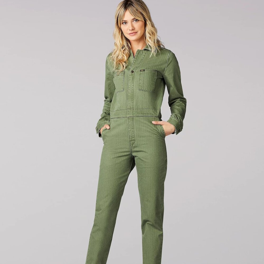 Lee Vintage Striped Fitted Unionalls from Free People